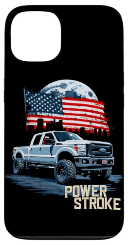 Powerstroke Patriotic Truck American Flag Diesel Truck Case for iPhone 13