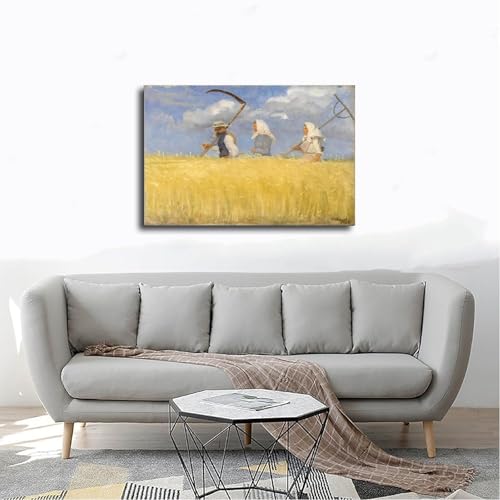 Toile Harvesters par Anna Ancher pour sublimer votre décoration de salon - 4