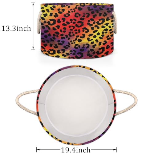 Panier à linge pliable léopard pour éliminer le désordre - 3