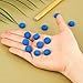 Psyqtsuary 20 Pieces Billiard Pool Cue Tips, 13/12/10/9mm, Pool Stick Replacement Tips with Storage Box for Pools Cues and Snooker, Blue, Leather