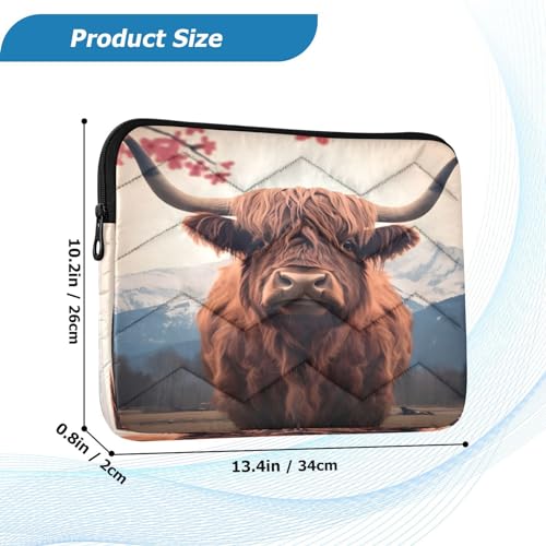 Funda para portátil Highland Cow 13-14 pulgadas impermeable miniatura 3