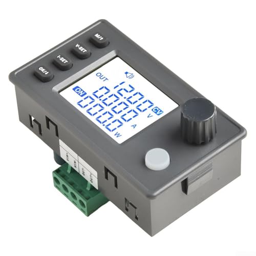 Regulador de voltaje ajustable y módulo de carga de paso hacia arriba/abajo de corriente, 40 W/90 W CC, fuente de alimentación de voltaje constante con pantalla LCD, soporte de refrigeración de