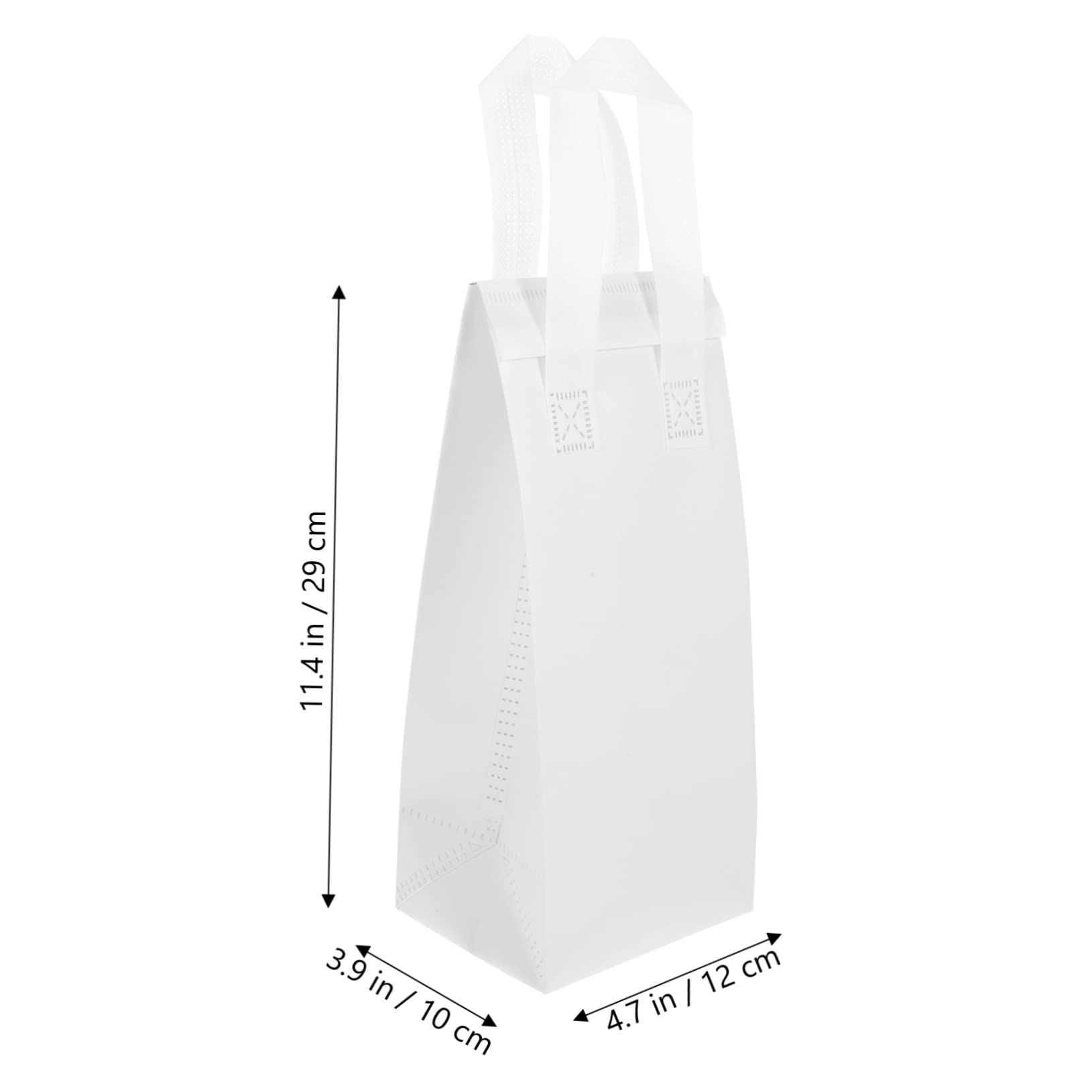 STOBAZA 10pcs Insulated Milk Tea Carrier Aluminum Non Woven Drink Packaging with Handle for Juice and Beverages Portable Takeaway