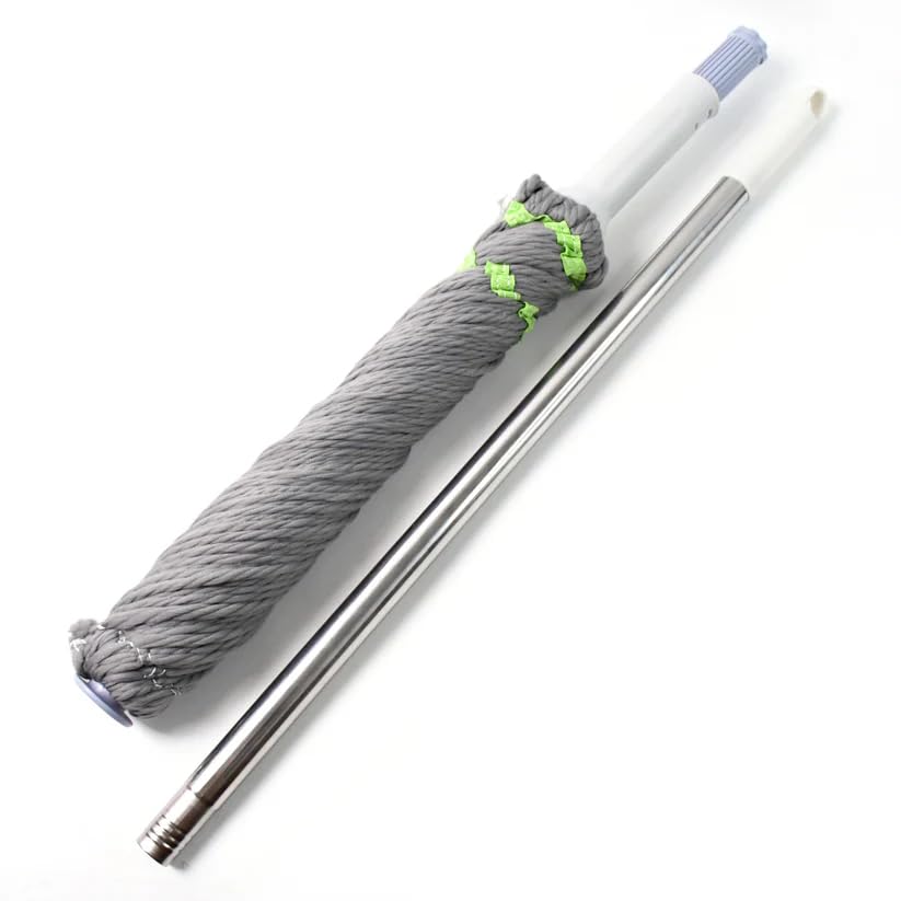 Image of Squeeze Twist Mop with Self Wringing, Stainless Steel Handle, for Hardwood and Tile Floor Cleaning
