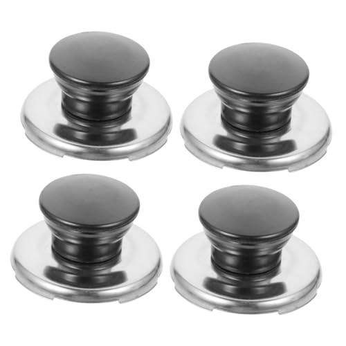 Gadpiparty Pomos para Tapas de Hervidores de Agua Silbato 4 Piezas Acero Inoxidable Color Negro Repuestos para Utensilios de Cocina Accesorios Prácticos para Hervidores Eléctricos