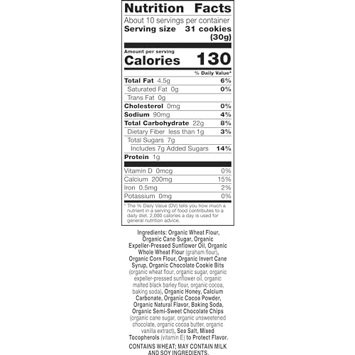 Annie's Organic Friends Bunny Grahams, Chocolate Chip, Chocolate, and Honey Baked Graham Snacks, 11.25 oz