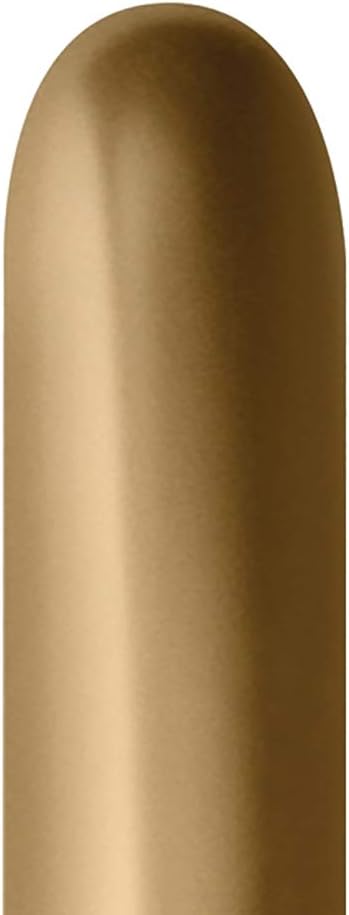 Betallatex 57348 Reflex Gold Latex Party Balloons, 260B, Gold, Pack of 50