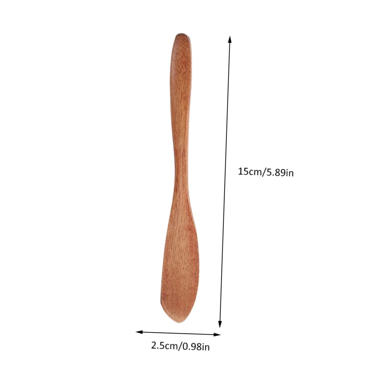 Garneck Ergonomic Wooden Butter Spatula Jam Knife Butter Knife Spreader Salad Dressing Spreader Small Scraper Kitchen Tool