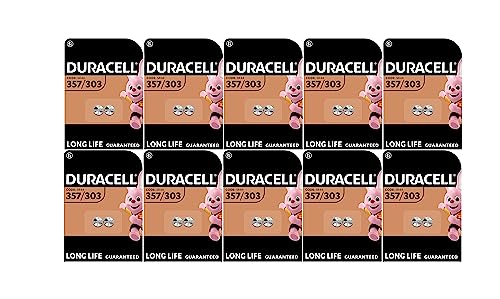 20X Duracell 357/303 (10 Blister Da 2 Batterie) 20 Pile (Sr44/V357/V303/Sr44W/Sr44Sw)