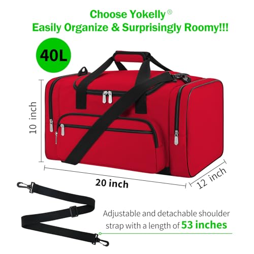 Image of Sports Duffel Bag 20 inch for Travel Gym - Red