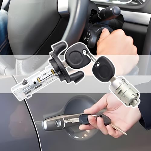 Shtuomoland 704600 Ignition Switch Lock Cylinder And Pair Front Door Lock Cylinder thumb #1