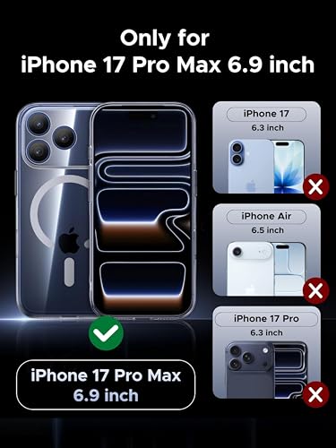 Image of Case Cover for iPhone 17 Pro Max (Clear with MagSafe, iPhone 17 Pro Max)