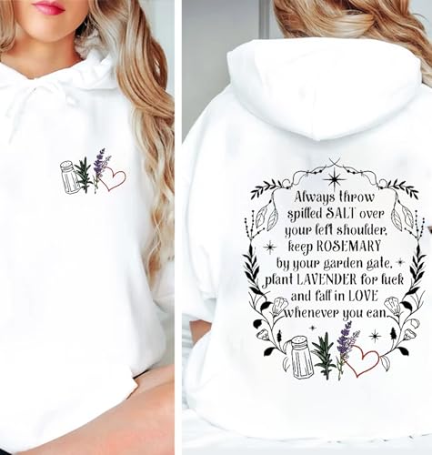 Salt Rosemary Lavender Love Front and Back Sweatshirt, Practical Magic Sweatshirt, Magic Spell Hoodie, Halloween Sweatshirt, Witchy Hoodie2