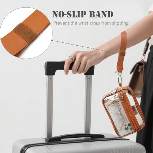 Image of Clear Wristlet Stadium Approved Clear Bag Wallet Transparent Purse for Concerts Sports Events