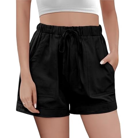 Buauty Women's Flowing Linen Shorts Cover