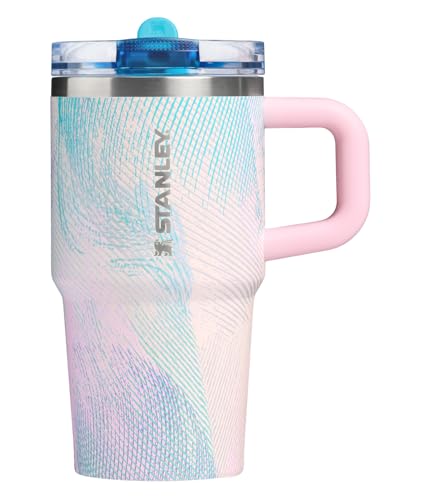 Image of STANLEY Quencher ProTour Flip Straw Tumbler with Leakproof Lid 20 oz | Built-In Straw & Handle | Cupholder Compatible for Travel | Insulated Stainless Steel Cup | BPA-Free | Sea Glass Plume