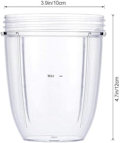 Miniatura 4 de Vasos de licuadora Nutribullet para licuadora, piezas de repuesto de licuadora, tazas de 18 onzas con 2 tapas abatibles para llevar y 2 juntas de