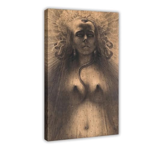 Jean Delville impression sur toile pour habiller un mur vide avec cadre