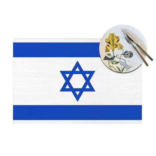 Set de table rectangulaire imprimé Israël pour l'hôtellerie