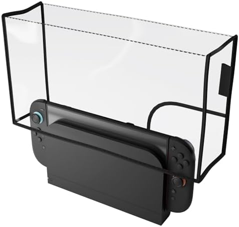 （06:30時点） PlayVital Switch 2（2025年モデル）対応 ドック用PVC防塵カバー – スイッチ2対応防水 耐キズ性 汚れ防止仕様 チャージングドック保護スリーブダストカバー【クリア】