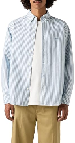 Realizzata in cotone Levi\'s Authentic Button Down, Uomo, Waylon Stripe True Blue, XXL