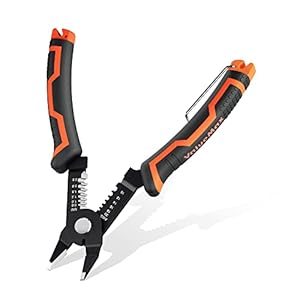 ValueMax Alicates Pelacables 2 en 1, Pelacables Electricista Profesional y Cortador, Pelacables Multifuncional, Pelador de Cables Electricos y Crimpadora, para Cortar y Pelar Cables