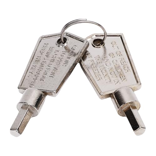Fdit Llave de Congelador Portátil, Llave de Bloqueo de Congelador de Aleación de Aluminio Ligera y Compacta para Viajeros, 2 uds.