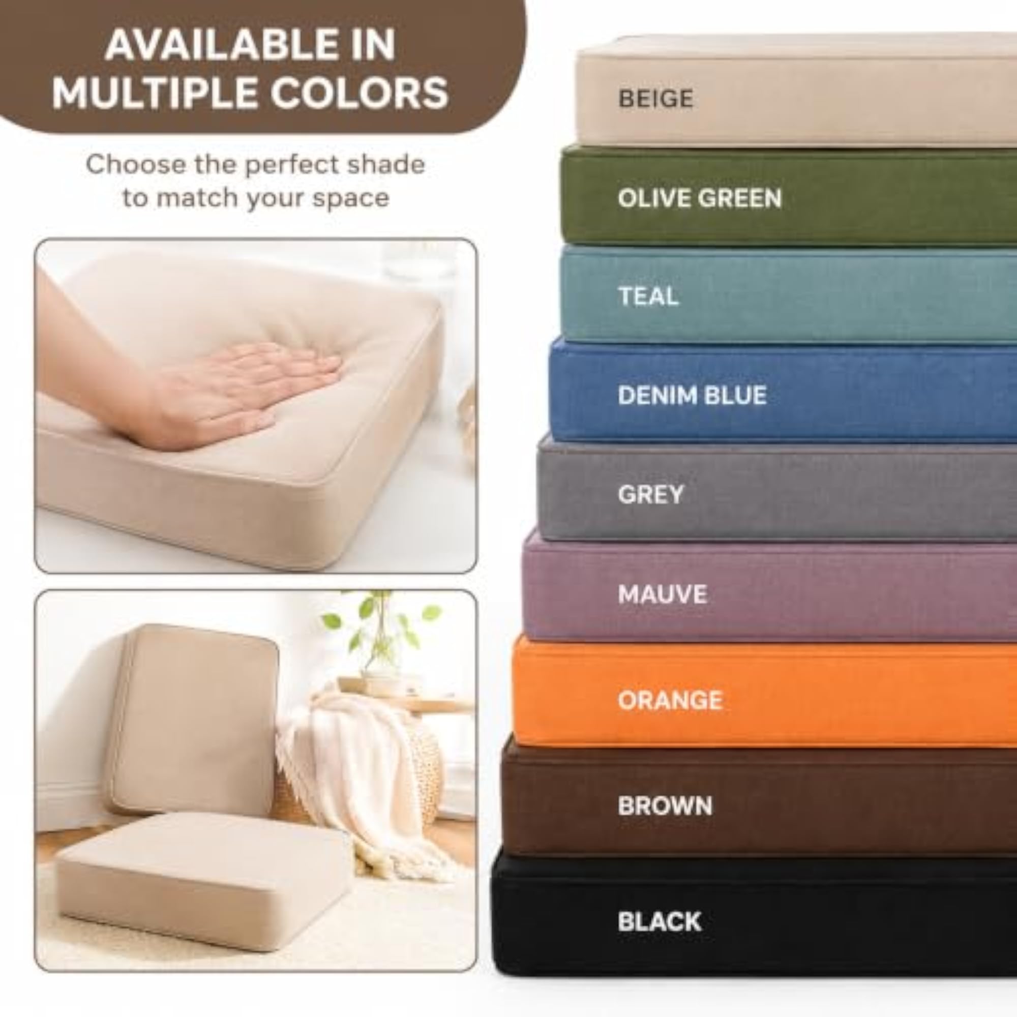 Non-Slip Memory Foam Chair Cushion