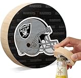 Malogtan Bottle Opener for Football Sport Fans，Black Gray Design Magnetic Beer Openers，Wood with Magnet...