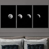 3 Piece Framed Canvas Wall Art Moon Phase Canvas Prints Home Artwork Decoration for Living Room,Bedroom - 16