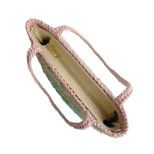 Designer Handbags for Women Knit Bag Gradient Colorful Oil Painting Print Crossbody Purses Top Handle Handbags3