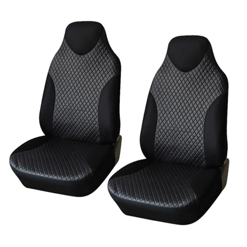 Funda Coche Asiento 2 Uds Para TOYOTA Fundas Asiento Delantero Fundas Asiento Deportivo Negras Cubierta Tela PVC Para Asiento Coche Accesorios Interiores Universales Cubre Asiento Coche Cuero ( Tamaño