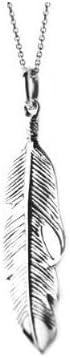 apop nyc 925 Sterling Silver Feather Pendant with Chain Necklace (16 in - 30 inch) [Jewelry]