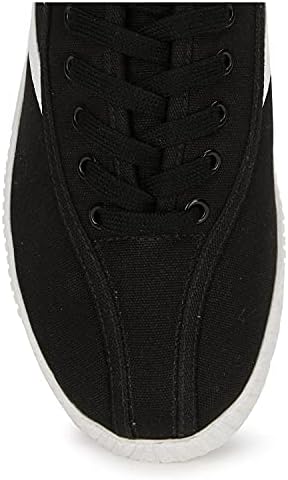 TRETORN Nyliteplus Canvas Sneakers Women's Lace-Up Casual Tennis Shoes Classic Vintage Style, Black/White, 8 Wide | Image 7