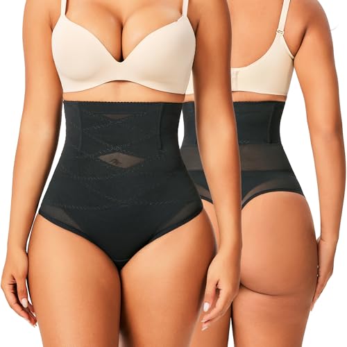 Rosemary Kiss Bragas moldeadoras con control de abdomen para mujer, cintura alta, moldeadoras de cuerpo, ropa interior adelgazante, faja moldeadora, Negro, M