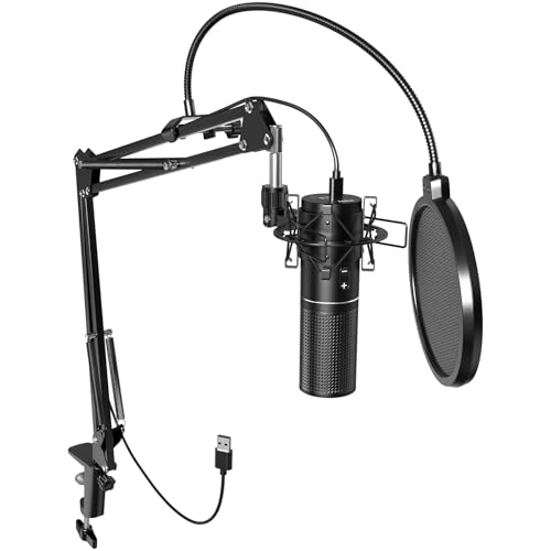 TONOR USB Podcast Microphone with Adjustable Arm Stand