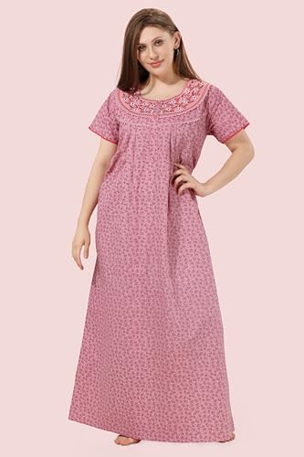 Image of Soulemo Women's Pure Cotton Floor Length Nighty 1690