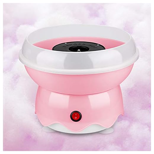 Cotton Candy Machine for Kids, Hermard Portable with Large Food Grade Splash-Proof Plate, Efficient Heating, Hard & Sugar Free Cotton Candy Maker for Kids Birthday Party