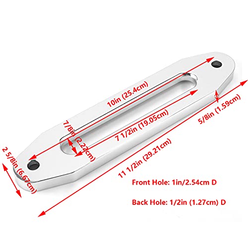 Qqmora 254mm 10in 8000lbs 15000lbs Hawse Fairlead Winch Rope Aluminum Offroad Vehicle