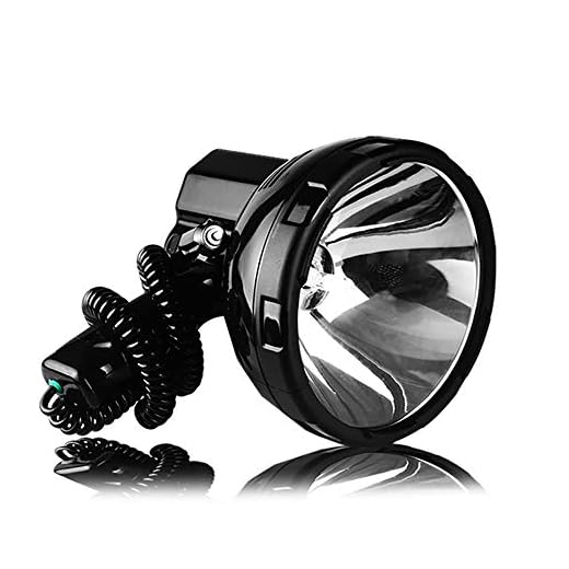 ZJY Faretto da Caccia 55W, proiettore allo Xeno HID Portatile, Lampada da Campeggio - Alimentatore per Auto 12V Distanza 3000 Metri - per Emergenza Fuoristrada e Nautica