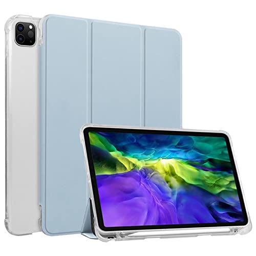 Coque iPad Pro 11 évitez les rayures grâce au TPU souple transparent et au rabat blanc