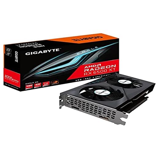 PLACA DE VIDEO GIGABYTE RX 6500XT EAGLE 4GB GDDR6 64BIT GV-R65XTEAGLE-4GD G10, PRETO