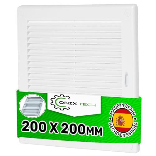 Grille Ventilation avec Serrure 200 x 200 mm pour La Ventilation dans les Locaux Résidentiels et Industriels - MADE IN SPAIN - Garantie de 5 Ans - ONIX TECH