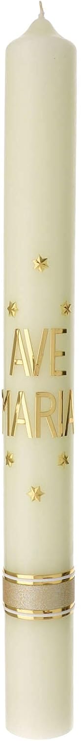 Ave Maria Candle with Golden Stars 600x60 mm