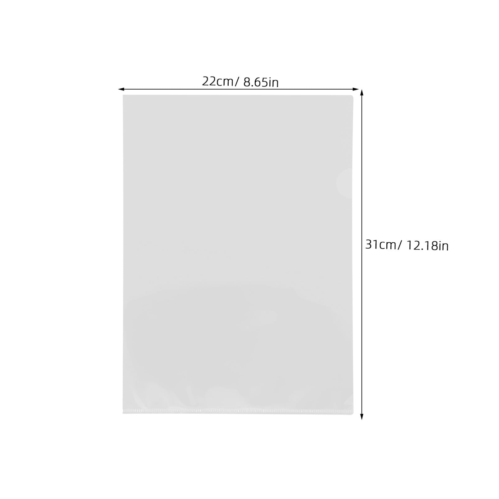 WOONEKY 100 pezzi Confezione Cartelline Trasparenti Shape in Plastica Portadocumenti Eleganti e Resistenti per Ufficio e Scuola Buste Organizer Formato