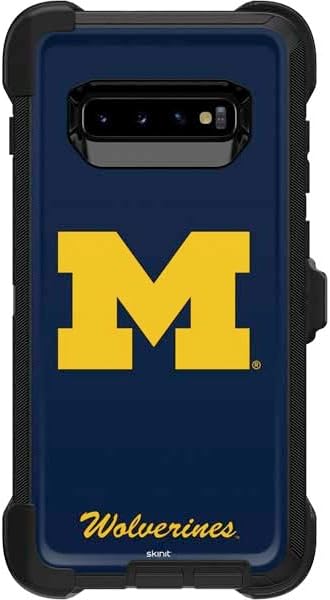Skinit Decal Skin Compatible with OtterBox Defender Galaxy S10 - Officially Licensed College Michigan M Logo Bold Design