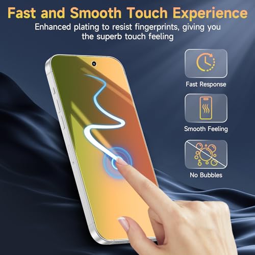 Image of 2 Pack Privacy Screen Protector Compatible for iPhone 17 Pro, Red to Green Gradient Anti-Spy Glass Film, Shatterproof, Anti-Scratch, Touch Sensitive, No Bubbles Installation Tool