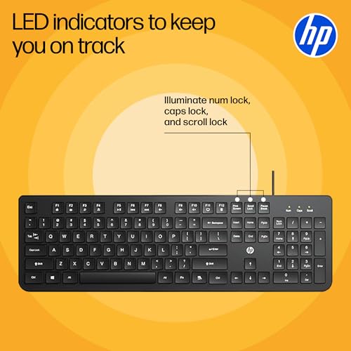 Image of HP KM120 Wired Mouse and Keyboard Combo (AB3D0AA)