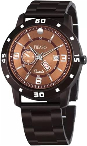 Image of PIRASO Analog Day and Date Working Display MESH Strap Watch for Men & Boys
