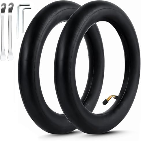 Cooryda Inner Tire,10x2.125 Inner Tube for Electric Scooter Tire Replacement Wheels with 0° Valve Stem for 10inch Tires with 6inch Rims(2 inner)